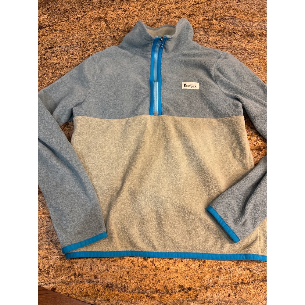 Cotopaxi Fleece‎ Pullover Womens Small Blue Tan Colorblock Quarter Zip Jacket